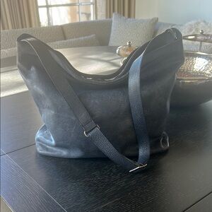 Brunello Cucinelli Black Leather Shoulder Bag